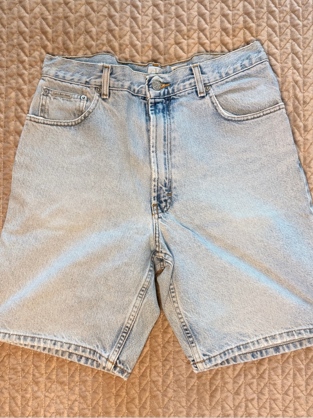 Vintage 90s Calvin Klein Light Blue Denim Jean Shorts
